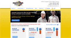 Desktop Screenshot of hazwopertraining.com